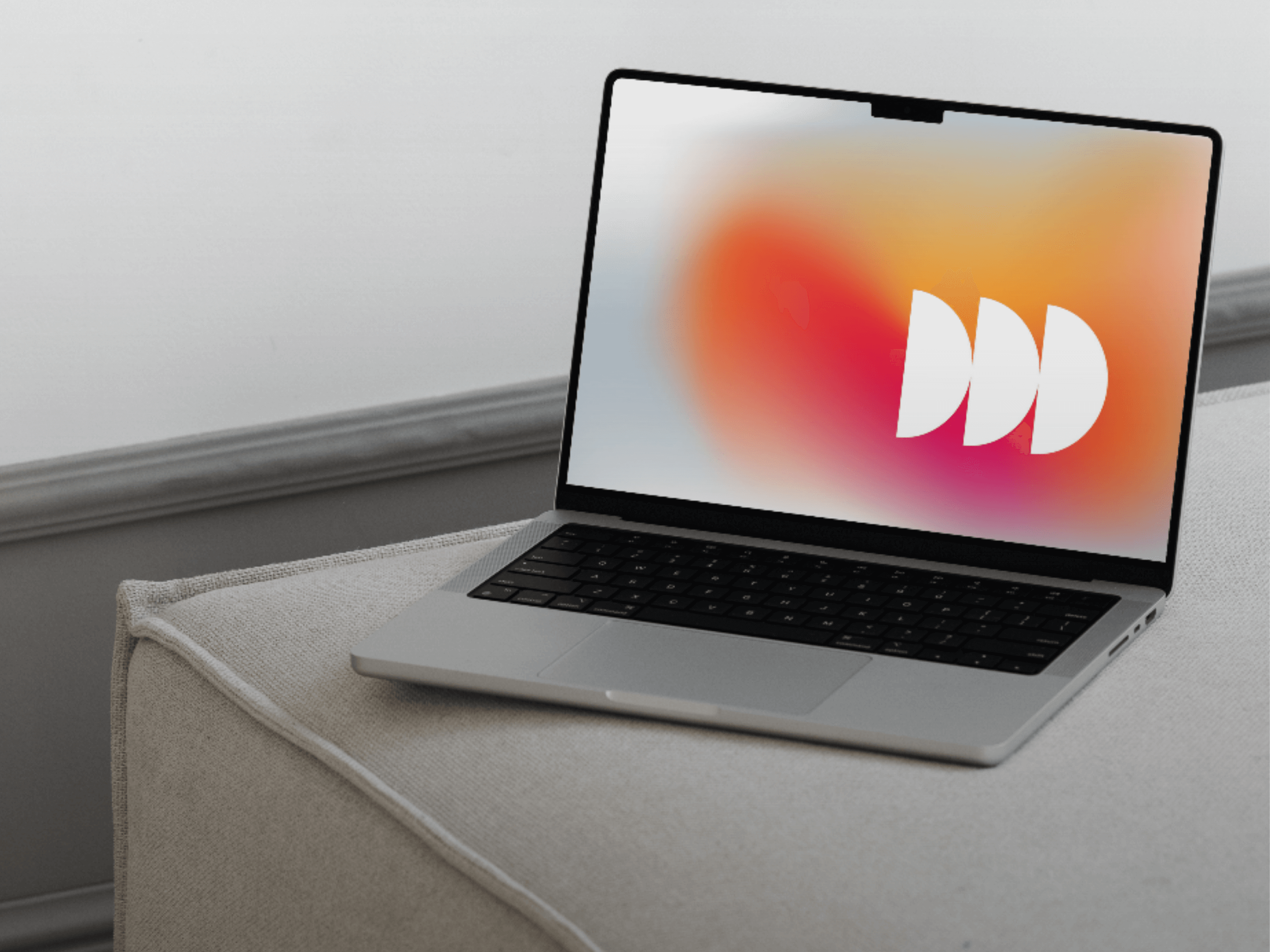 Laptop mit buntem Screen